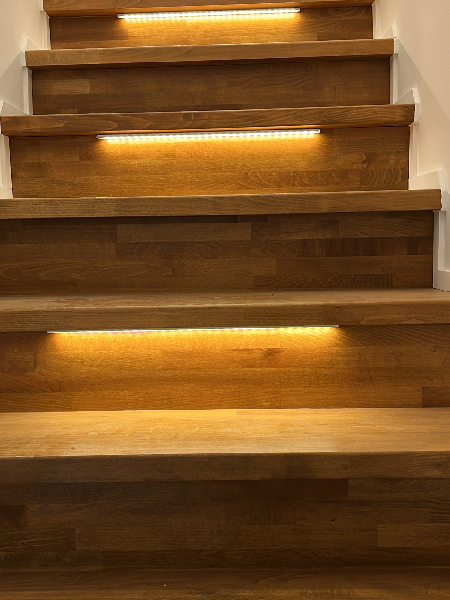 Beleuchtete Treppe